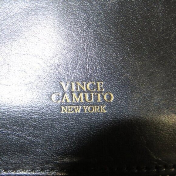 Vince Camuto Leopard Print Black Italian Leather Handbag Crossbody w/ chain - Picture 9 of 12